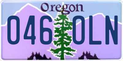 OR license plate 046OLN