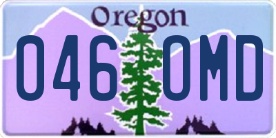 OR license plate 046OMD