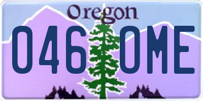 OR license plate 046OME