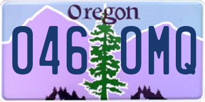 OR license plate 046OMQ
