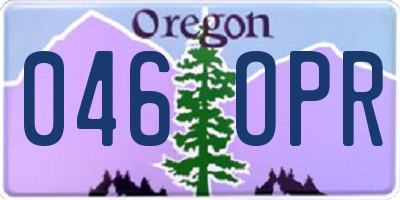 OR license plate 046OPR