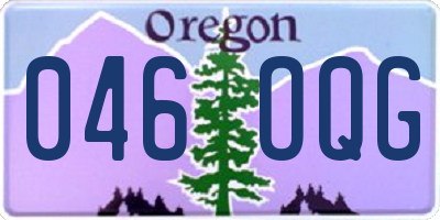 OR license plate 046OQG