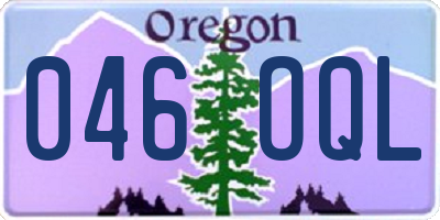 OR license plate 046OQL