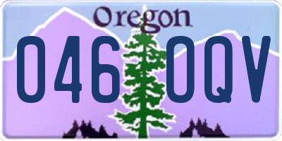 OR license plate 046OQV