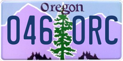 OR license plate 046ORC