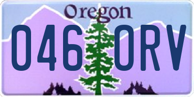 OR license plate 046ORV