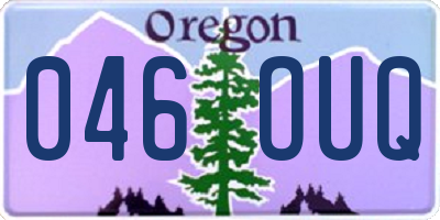 OR license plate 046OUQ