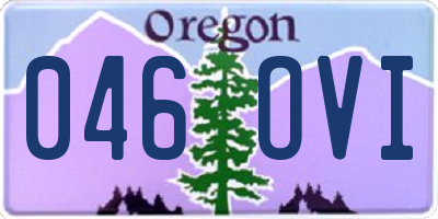 OR license plate 046OVI