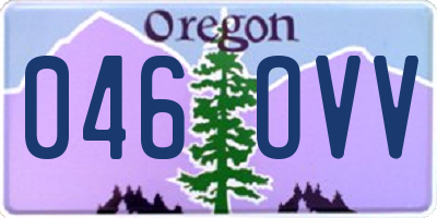 OR license plate 046OVV