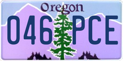OR license plate 046PCE