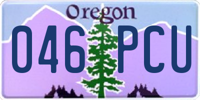 OR license plate 046PCU