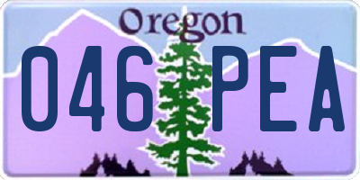 OR license plate 046PEA