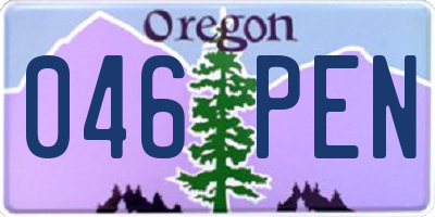 OR license plate 046PEN