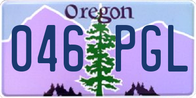 OR license plate 046PGL