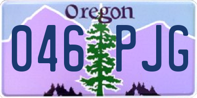 OR license plate 046PJG