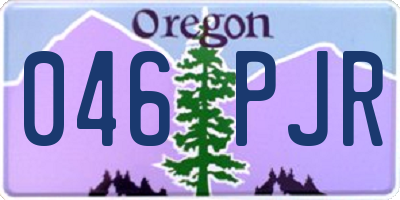 OR license plate 046PJR