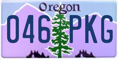 OR license plate 046PKG
