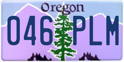 OR license plate 046PLM