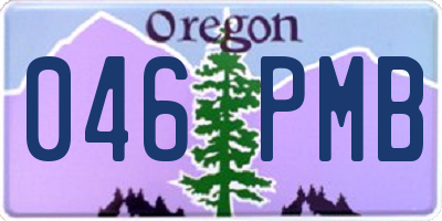 OR license plate 046PMB