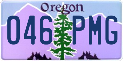 OR license plate 046PMG