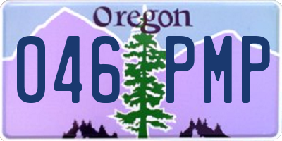 OR license plate 046PMP