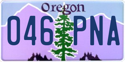OR license plate 046PNA