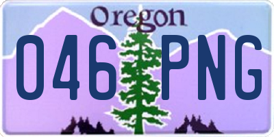 OR license plate 046PNG