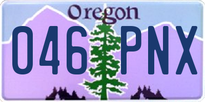 OR license plate 046PNX
