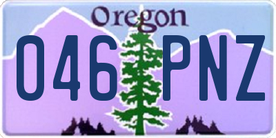 OR license plate 046PNZ