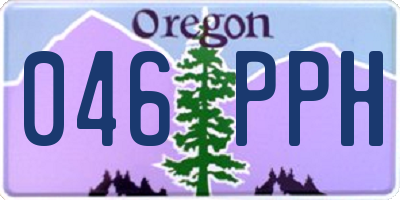 OR license plate 046PPH