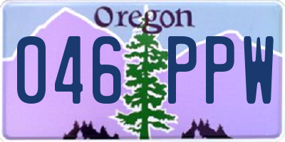 OR license plate 046PPW