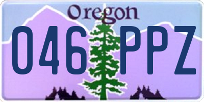 OR license plate 046PPZ