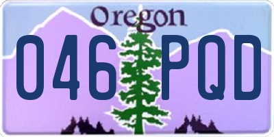 OR license plate 046PQD