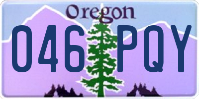 OR license plate 046PQY
