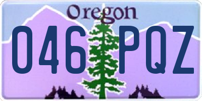 OR license plate 046PQZ