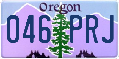 OR license plate 046PRJ
