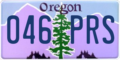 OR license plate 046PRS