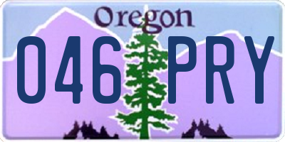 OR license plate 046PRY