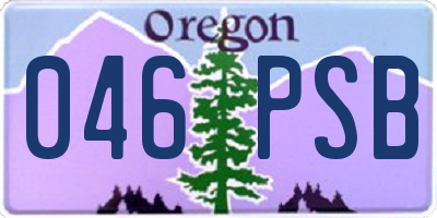 OR license plate 046PSB