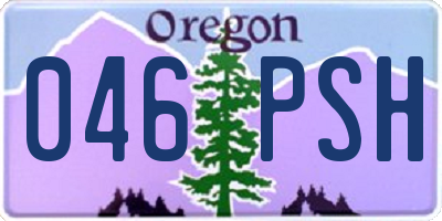 OR license plate 046PSH