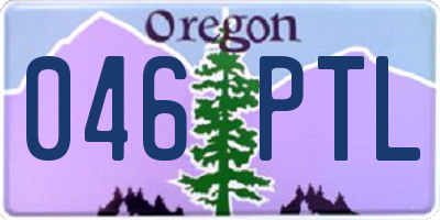 OR license plate 046PTL