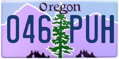 OR license plate 046PUH
