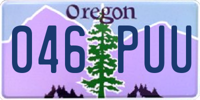 OR license plate 046PUU