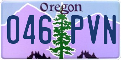 OR license plate 046PVN