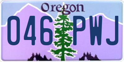OR license plate 046PWJ