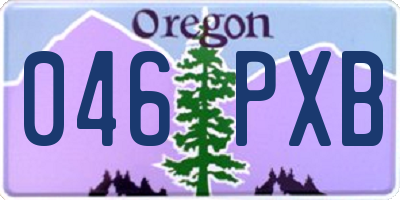 OR license plate 046PXB