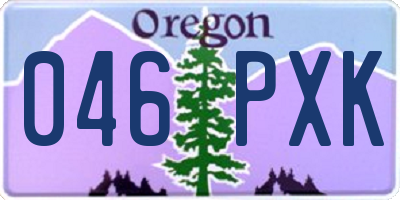OR license plate 046PXK