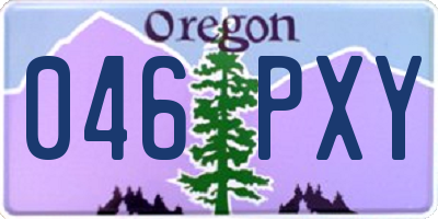 OR license plate 046PXY