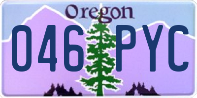 OR license plate 046PYC