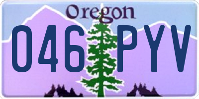 OR license plate 046PYV